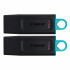Kit Memoria USB Kingston DataTraveler Exodia, 64GB, USB 3.2, Negro/Azul - 2 Piezas  1