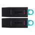 Kit Memoria USB Kingston DataTraveler Exodia, 64GB, USB 3.2, Negro/Azul - 2 Piezas  1