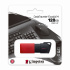 Memoria USB Kingston DataTraveler Exodia M, 128GB, USB A, Negro/Rojo  3