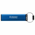 Memoria USB Kingston IronKey Keypad 200, 128GB, USB 3.2, Lectura 145 MB/s, Escritura 115 MB/s, Azul  1