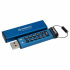 Memoria USB Kingston IronKey Keypad 200, 128GB, USB 3.2, Lectura 145 MB/s, Escritura 115 MB/s, Azul  2