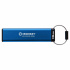 Memoria USB Kingston IronKey Keypad 200, 16GB, USB 3.2, Lectura 145 MB/s, Escritura 115 MB/s, Azul  1