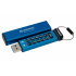Memoria USB Kingston IronKey Keypad 200, 256GB, USB 3.2, Lectura 145 MB/s, Escritura 115 MB/s, Azul  4