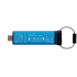 Memoria USB Kingston IronKey Keypad 200C, 128GB, USB C, Lectura 280 MB/s, Escritura 200 MB/s, Azul  2