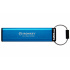 Memoria USB Kingston IronKey Keypad 200C, 128GB, USB C, Lectura 280 MB/s, Escritura 200 MB/s, Azul  1