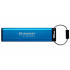 Memoria USB Kingston IronKey Keypad 200C, 16GB, USB C, Lectura 145 MB/s, Escritura 115 MB/s, Azul  1