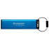 Memoria USB Kingston IronKey Keypad 200C, 32GB, USB C, Lectura 145 MB/s, Escritura 115 MB/s, Azul  1