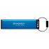 Memoria USB Kingston IronKey Keypad 200C, 64GB, USB-C 3.0, Lectura 280MB/s, Escritura 200MB/s, Azul