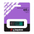 Memoria USB Kingston DataTraveler Exodia S, 64GB, USB-A 3.2 Gen 1, Negro/Verde