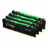 Kit Memoria RAM Kingston FURY Beast RGB DDR4, 3200MHz, 32GB (4 x 8GB), Non-ECC, CL16, XMP  1