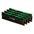Kit Memoria RAM Kingston Renegade Black RGB DDR4, 3200MHz, 32GB (4 x 8GB), Non-ECC, CL16, XMP  1