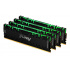 Kit Memoria RAM Kingston Renegade Black RGB DDR4, 3200MHz, 32GB (4 x 8GB), Non-ECC, CL16, XMP  8