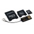 KIT Memoria Flash Kingston microSD 8GB con 3 Adaptadores - Imagen adicional 1