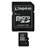 Memoria Flash Kingston, 4GB microSDHC Clase 4, con Adaptador  3