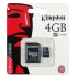 Memoria Flash Kingston, 4GB microSDHC Clase 4, con Adaptador  5
