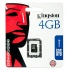 Memoria Flash Kingston, 4GB microSDHC Clase 4  1