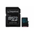 Memoria Flash Kingston Canvas Go!, 128GB MicroSDXC UHS-I Clase 10, con Adaptador  1