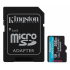Memoria Flash Kingston Canvas Go! Plus, 256GB MicroSDXC UHS-I Clase 10, con Adaptador