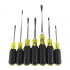 Klein Tools Juego de Desarmadores de Punta Plana/Phillips 85076, 7 Piezas, Negro/Amarillo  2
