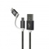Klip Xtreme Cable USB-A Macho - Micro-USB/Lightning Macho, 1 Metro   1