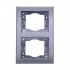 Legrand Placa Metálica, 2 Salidas, Aluminio