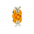 Leviton Conector de Media Vuelta 02720-0IG, 20A, 250V, Naranja  1