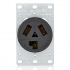 Leviton Tomacorriente 05207-S10, 1 Enchufes, 125 - 250V, 30A, Negro