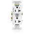 Leviton Tomacorriente 05362-S1W, 2 Enchufes, 125V, 20A, Blanco  1