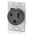 Leviton Tomacorriente 05374-S00, 1 Enchufe, 250V, 20A, Negro  1