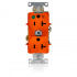 Leviton Tomacorriente 08300-OIG, 2 Enchufes, 125V, 20A, Naranja