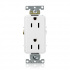 Leviton Tomacorriente 16252-00W, 2 Enchufes, 125V, 15A, Blanco  1