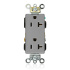 Leviton Tomacorriente 16362-0GY, 2 Enchufes, 125V, 20A, Gris  1