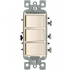 Leviton Apagador 1755-T, 3 Botones, 120V, 15A, Marfil