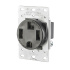 Leviton Tomacorriente 278-S00, 1 Enchufe, 1 Enchufe, NEMA L14-30R, 125 - 250V, 30A, Negro  1
