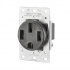 Leviton Tomacorriente Industrial 279-S00, 1 Enchufe, Nema 14-50R, 125 - 250V, 50A, Negro  1
