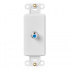 Leviton Placa de Pared 40681-W, Coaxial, 1 Puerto, Blanco  1