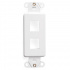 Leviton Placa de Pared 41642-W, 2 Puertos, Blanco  1