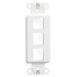 Leviton Placa para Pared 41643-00W, 3 Puertos, 1 Pieza, Blanco  1