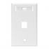 Leviton Placa de Pared QuickPort con Ventana ID, 1 Puerto, Blanco  1