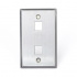 Leviton Placa de Pared para 43080-1S2, 2 Puertos, Acero Inoxidable  1