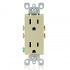 Leviton Tomacorriente 5325-I, 2 Enchufes, 125V, 15A, Marfil  1