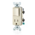 Leviton Tomacorriente + Interruptor 5625-TSP, 1 Enchufe, 120V, 15A, Almendra  2