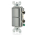 Leviton Interruptor Doble 5634-GY, 120 - 277V, 15A, Gris  2