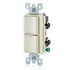 Leviton Apagador 5641-T, 2 Botones, 120 - 277V, 15A, Almendra  3