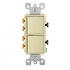 Leviton Interruptor Doble 5643-I, 3 Vías, 15A, Marfil  1