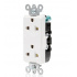 Leviton Tomacorriente 5835-W, 2 Enchufes, 125V, 15A, Blanco  2