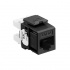 Leviton Jack de Red Cat6a, RJ-45, Negro  1