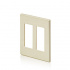 Leviton Placa de Pared 80309-ST, 2 Puertos, Almendra Claro - Imagen adicional 1