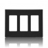 Leviton Placa de Pared 80311-SE, 3 Puertos, Negro  1