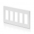 Leviton Placa de Pared 80321-SW, 5 Puertos, Blanco  2